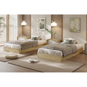 Twin Size Wood Platform Bed Frame,Wooden Bed Frame Without Headboard, Wood Slat Support
