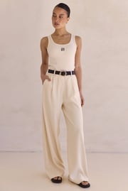 Bermuda Tailored Pant (Cream)