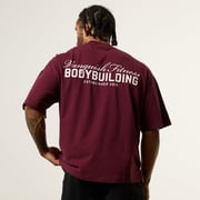 Vanquish Bodybuilding Oxblood Oversized Boxy T Shirt