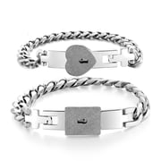 Couple Loyalty Bracelet & Key Necklace Secret Key Couple Bracelets Exclusive Love Lock Bracelets Lock & Unlock Your Love Set Couple Loyalty Key Bracelet