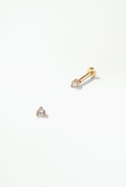 Small Brilliant Diamond Stud - Flat Back - Single