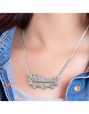 Sterling Silver Personalized 3-D Name Necklace