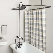 Mason Hill Clawfoot Tub Wall Mount Shower Enclosure with Faucet and Shower Head