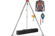 VEVOR Confined Space Tripod Kit Rescue Tripod Fall Arrest 4-7 ft Legs 1200 lbs