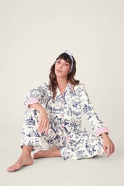 Bon Voyage Travel Print Flannel PJ Set
