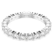 Matrix Vittore ring, Round cut, White, Silver-tone finish