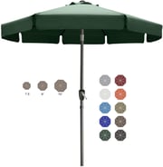 ABCCANOPY Outdoor Market 8 Ribs Umbrella with Tilt & Crank for Patio Pool 7.5FT, 9FT, 10FT