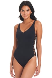 Kore Side Lace Down One Piece Swimsuit