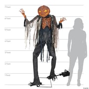 7 Ft. x 3 Ft. Animated Scorched Scarecrow with Fog Machine Decoration