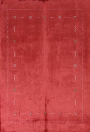 Red Handmade Wool Gabbeh Indian Area Rug 5x8