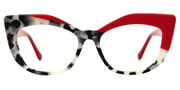 Marian - Geometric Red Eyeglasses