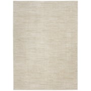 Nourison Essentials Indoor-Outdoor Ivory Beige 4' x 6' Area Rug Easy Cleaning Non Shedding Bed Room Living Room Dining Room Back