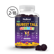 NuBest Tall Gummies for Ages 2+, No Added Sugar, 60 Vegan Gummies
