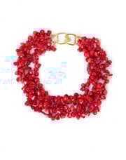 Coral Multi-Strand Necklace