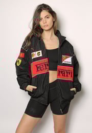 black ferrari racing jacket