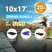 Black Friday Bundle! 10'x17' Rectangle Pro-Line In-ground Trampoline + LED Lights + Cover