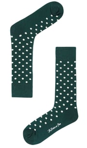 Olive Green Dot Socks
