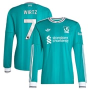 Liverpool adidas Third Shirt 2025-26 - Long sleeve with Wirtz 7 printing