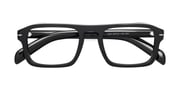 Black Retro-Vintage Acetate Rectangle Reading Glasses - Evette