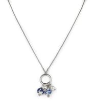 Multi Drop Adjustable Necklace - Blue Ceramic Bead