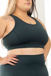 Racerback Sports Bra - Evergreen