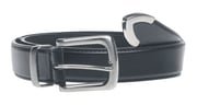 D555 Joeseph Metal Tip End Belt 3.0cm Width - Black