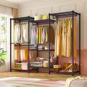Raybee 77"H 900 LBS Clothing Rack,Freestanding Closet Wardrobe Rack, Metal Garment Rack