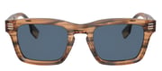 Burberry BE 4403 409680 Rectangular Acetate Brown Sunglasses with Blue Lens