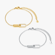 Pave Intertwined Links Bracelet