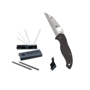 Spyderco Canis Knife - PlainEdge and Knife Sharpening Set Bundle