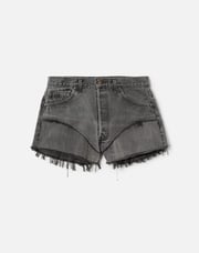 Levi's Black French Cut Mid Rise Relaxed Short