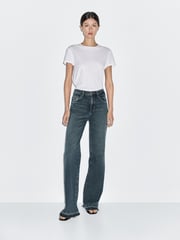 Mid-rise bell bottom jeans