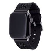 New York Yankees Black Leather Apple Watch Band
