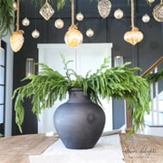 13.5 in Black Terracotta Vase