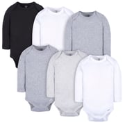 6-Pack Baby Neutral White, Gray, & Black Onesies® Bodysuits