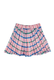 SAMPLE - The Classic Pleated Tennis Skirt - Pink & Blue Plaid