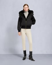 GOLD SERIES ORIGINAL SATIN DEBBIE BOMBER JACKET-BLACK