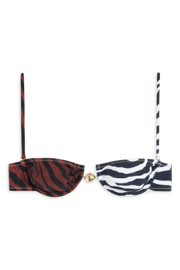 Hammond Bikini Top // 2 Tone Print Safari