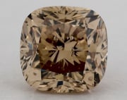 GIA 3.02 Carat Fancy Yellowish Brown-I1 Cushion Modified Cut Diamond