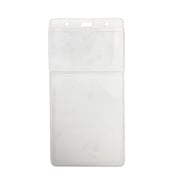 Clear 4" X 8" Vinyl Vertical Large Badge Holder With Two Pockets (P/N 1840-5052)
