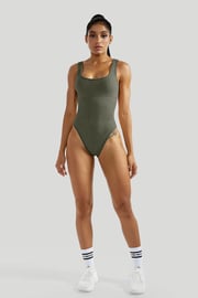 Ribbed Tummy Control Solid Color Sleeveless Seamless Bodysuit
