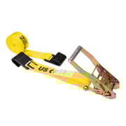 2" x 27' Ratchet Strap with Flat Hooks | Yellow