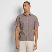 Folsen Short Sleeve Stain Shield Pavers Print Shirt - Slim Fit