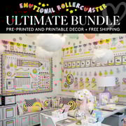Emotional Rollercoaster Ultimate Pre-Printed and Printable Classroom Decor Bundle
