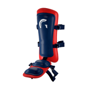 Guardian Legion Hard Shell Pro Baseball Leg Guard (Navy Red)