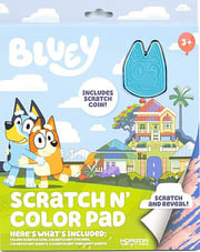 Bluey: Scratch & Color Pad w/ Scratch Coin