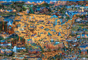 Eric Dowdle: National Parks Map 2000 Piece Puzzle