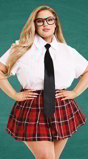 Plus Size Private School Sweetheart Costume