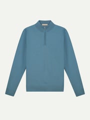 Extrafine Merino Zipper Sapphire Blue