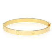 10K Real Gold 6mm Screw Pattern Bangle Bracelet 6.5", 6.75", 7", 7.25"